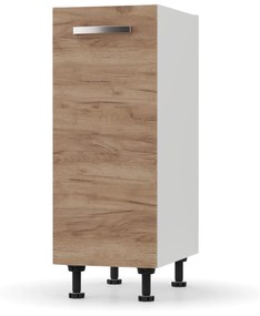 CHARLOTTE Κάτω Ντουλάπι 30x46.5x82εκ με μεταλλικά χερούλια Χρυσό Δρυς SO-CD30G