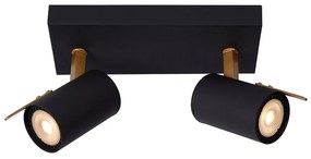 Φωτιστικό Οροφής Lucide 17998-10-30 GRONY Μαύρο Ματ (Black Mat)|Χρυσό Χρώμα (Gold Coloured) 2200 K