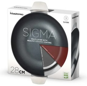 WOK Φ28x7cm - 9.23lt Ανοξείδωτο 18/8 SIGMA BGMP-1658 - Bergner