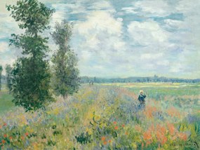 Εκτύπωση έργου τέχνης Poppy Fields near Argenteuil - Claude Monet, (40 x 30 cm)