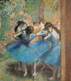 Αναπαραγωγή Dancers in blue, 1890, Edgar Degas