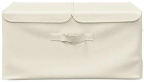 vidaXL Κουτιά Αποθήκευσης 2 τεμ. Κρεμ 50 x 30 x 25 εκ. Υφασμάτινα