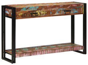 vidaXL Τραπέζι κονσόλας Πολύχρωμο 120x33x75 εκ. Μασίφ ανακυκλωμένο ξύλο