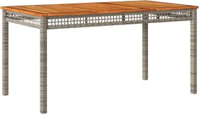 vidaXL Σετ Τραπεζαρίας Κήπου 5 τεμ. Γκρι Συνθ. Ρατάν με Μαξιλάρια