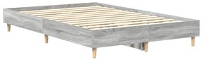 vidaXL Σκελετός Κρεβατιού Γκρι sonoma 120 x 190 cm Επεξεργασμένο ξύλο
