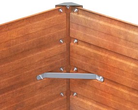 vidaXL Ζαρντινιέρα Σκουριασμένο 100x100x45 εκ. Ατσάλι Σκληρυθέν Αέρα