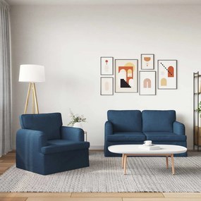 vidaXL Σετ Καναπέ 2 pcs Μπλε 144 x 80 x 85 εκ ύφασμα