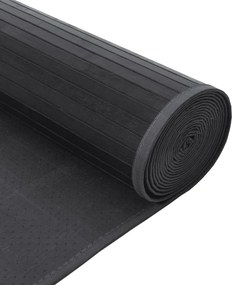 vidaXL Χαλί Ορθογώνιο Γκρι 60 x 1000 εκ. Μπαμπού