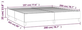 Πλαίσιο Κρεβατιού Κρεμ 200x200 εκ. από Συνθετικό Δέρμα - Κρεμ