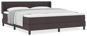 vidaXL Κρεβάτι box spring με στρώμα με στρώμα Σκούρο Καφέ 180 x 200 cm