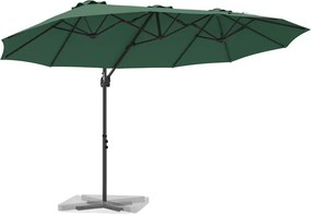 vidaXL Ομπρέλα ηλίου Πράσινο 372 x 198 x 243 εκ