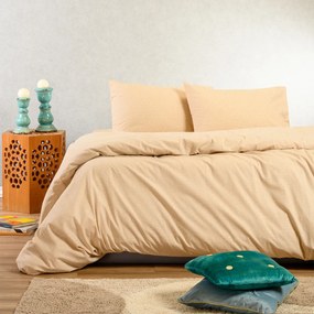 Φανελένια Σεντόνια Διπλά (Σετ) Melinen Winter Line Owen Beige Μπεζ Χωρίς Λάστιχο 205x260