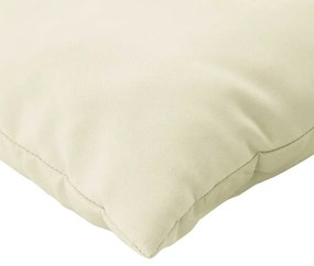 vidaXL Μαξιλάρια Παλέτας 3 τεμ. Κρεμ Λευκά Ριγέ από Ύφασμα Oxford