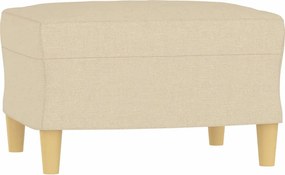 vidaXL Πολυθρόνες Σετ 3 Τεμαχίων Κρεμ από Ύφασμα με Μαξιλάρια