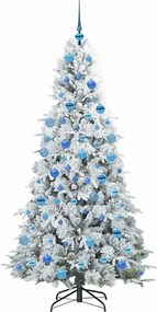 vidaXL Τεχνητό Χριστουγεννιάτικο Δέντρο με Άξονα με βάση Λευκό 180 cm