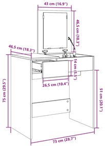 ΜΠΟΥΝΤΟΥΑΡ ΜΕ ΚΑΘΡΕΦΤΗ ΓΚΡΙ ΣΚΥΡΟΔΕΜΑΤΟΣ 73X46,5X120 ΕΚ. 848223