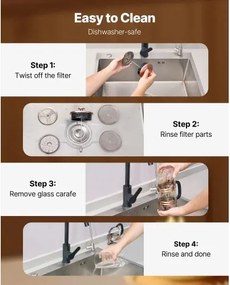 VEVOR French Press Coffee Maker 1L Borosilicate Glass Coffee Tea Press Copper