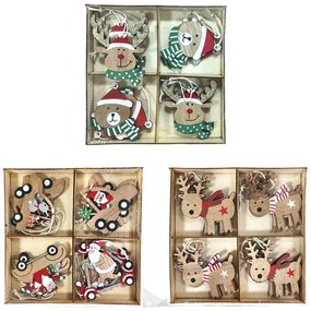 Χριστουγεννιάτικα Κρεμαστά Διακοσμητικά Στολίδια 12τμχ - Christmas decorative 12pcs-067117-196018