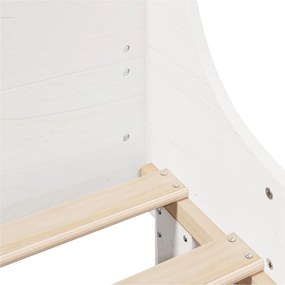 vidaXL Σκελετός Κρεβατιού Χωρίς Στρώμα Λευκό 100x200 εκ. Μασίφ Πεύκο