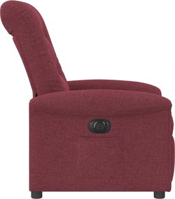vidaXL Πολυθρόνα Ανακλινόμενη Ηλεκτρική Μπορντό Υφασμάτινη