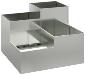 vidaXL Γλάστρα Κήπου 80x80x60 εκ Ανοξείδωτο Χάλυβα