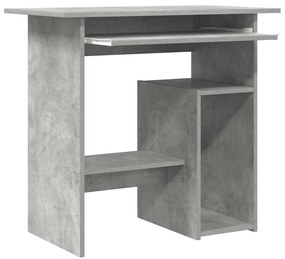 vidaXL Γραφείο Γκρι του Σκυροδέματος 80 x 45 x 74 εκ. από Επεξ. Ξύλο