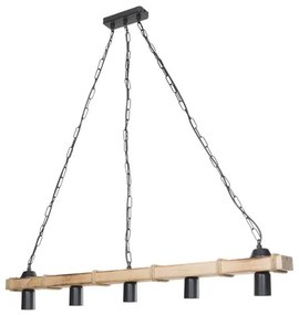 Φωτιστικό οροφής πεντάφωτο Lagoon Ε27 σε καφέ απόχρωση 100x8,5x10,5 εκ. 100x8.5x10.5 εκ.