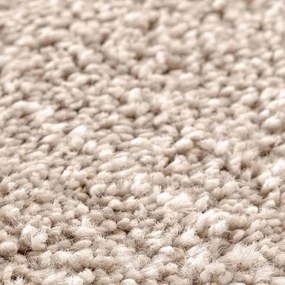 vidaXL Αντιολισθητικό Σαγκί Χαλάκι Κρεμ 120 x 120 cm PP