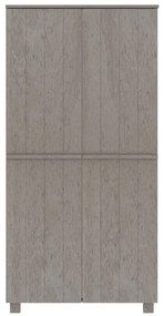 vidaXL Ντουλάπα HAMAR Αν. Γκρι 89 x 50 x 180 εκ. από Μασίφ Ξύλο Πεύκου
