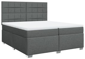 ΚΡΕΒΑΤΙ BOXSPRING ΜΕ ΣΤΡΩΜΑ ΣΚΟΥΡΟ ΓΚΡΙ 200X200 ΕΚ. ΥΦΑΣΜΑΤΙΝΟ 3290596