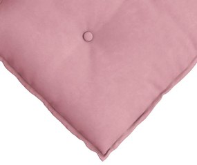 vidaXL Μαξιλάρι Πλάτης Ροζ 50 x 45 εκ. Υφασμάτινο Κορντουρά
