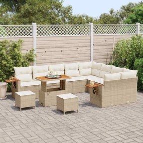 vidaXL Σετ Καναπέ Κήπου 12 pcs μπεζ και κρεμ 90 x 55 x 71 cm
