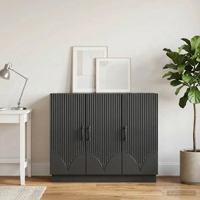 vidaXL Πλαϊνό γραφείο Μαύρο 89 x 34,5 x 77 εκ. Επεξεργασμένο Ξύλο