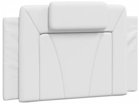 vidaXL Κρεβάτι με Στρώμα Λευκό 90x200 εκ. από Συνθετικό Δέρμα