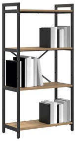 vidaXL Βιβλιοθήκη artisan δρυς 60 x 30 x 118 εκ Ξύλο και Χάλυβας
