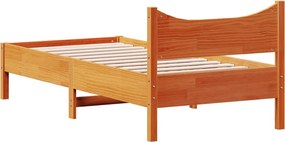 vidaXL Σκελετός Κρεβ. Χωρίς Στρώμα Καφέ Κεριού 100x200 εκ Μασίφ Πεύκο