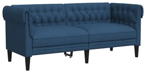 vidaXL Καναπές Διθέσιος Chesterfield Μπλε Υφασμάτινος