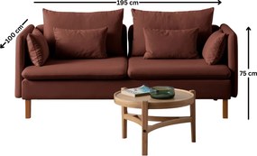 3-Seat Sofa Flexy - Tile Red Tile Red