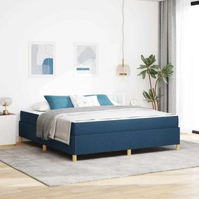 vidaXL Σκελετός Κρεβατιού Μπλε 180 x 200 cm ύφασμα
