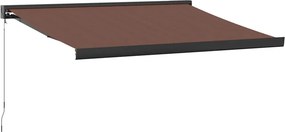 vidaXL Τέντα Πτυσσόμενη Χειροκίνητη Καφέ 350x250 εκ.
