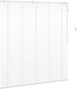vidaXL Βενετσιάνικη Σκίαση Λευκό 155 x 160 εκ. 35 mm