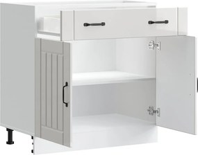 vidaXL ντουλάπι βάσης κουζίνας Lucca Λευκό Υψηλής στιλπνότητας