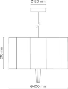 Κρεμαστό Φωτιστικό Rain Pendant Μαύρο