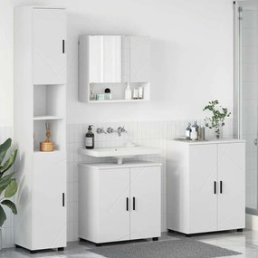 vidaXL Σετ Επίπλων Μπάνιου Επιτοίχιο 4 pcs Λευκό 61 x 35 x 64 εκ.