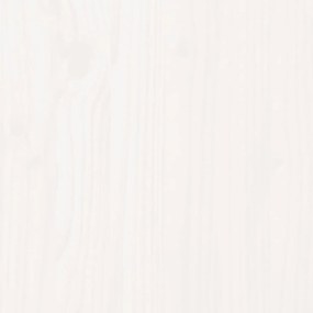 vidaXL Κεφαλάρι Κρεβατιού Λευκό 206 x 4 x 100 εκ. Μασίφ Ξύλο Πεύκου