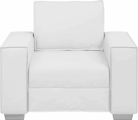 vidaXL Καθίσμα Σαλονιού Λευκός 100 cm Τεχνητό Δέρμα