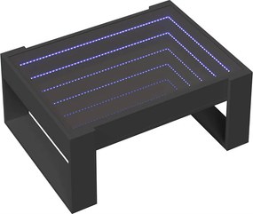 vidaXL Τραπεζάκι Σαλονιού Infinity LED Μαύρο 70x53x30 εκ.