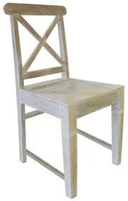 ΕΙ916 MAISON KIKA Καρέκλα Dining Ξύλo Mango - Antique Άσπρο  46x50x94cm Ξύλο, , 2 Τεμάχια