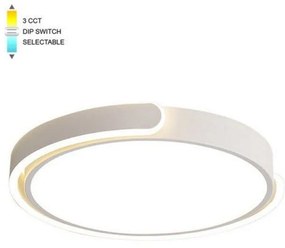 Φωτιστικό Οροφής - Πλαφονιέρα VT-2026290 LED CCT 4800lm 60W Με Διακόπτη IP20 48x5cm White Vito