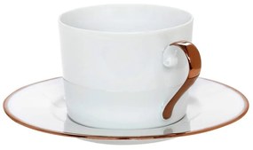 Φλυτζάνι Τσαγιού Elegance 24.001.16 R 250ml White-Rose Gold Cryspo Trio Πορσελάνη